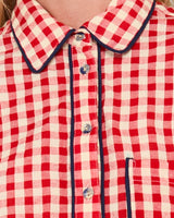 Mizuki Shirt Red - Red Seersucker