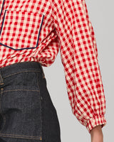 Mizuki Shirt Red - Red Seersucker