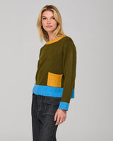 Poet Jumper - Olive Multi
