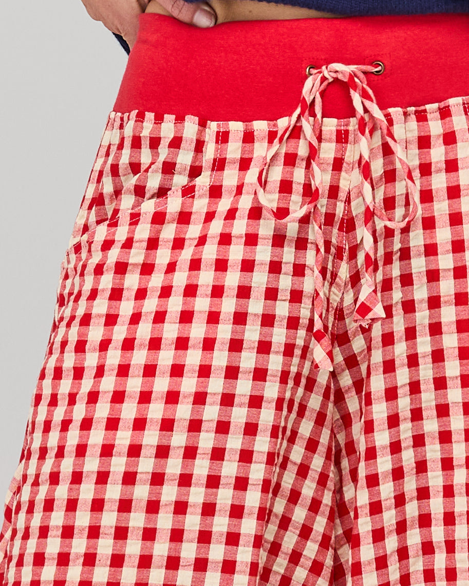 Guru Pant - Red Seersucker