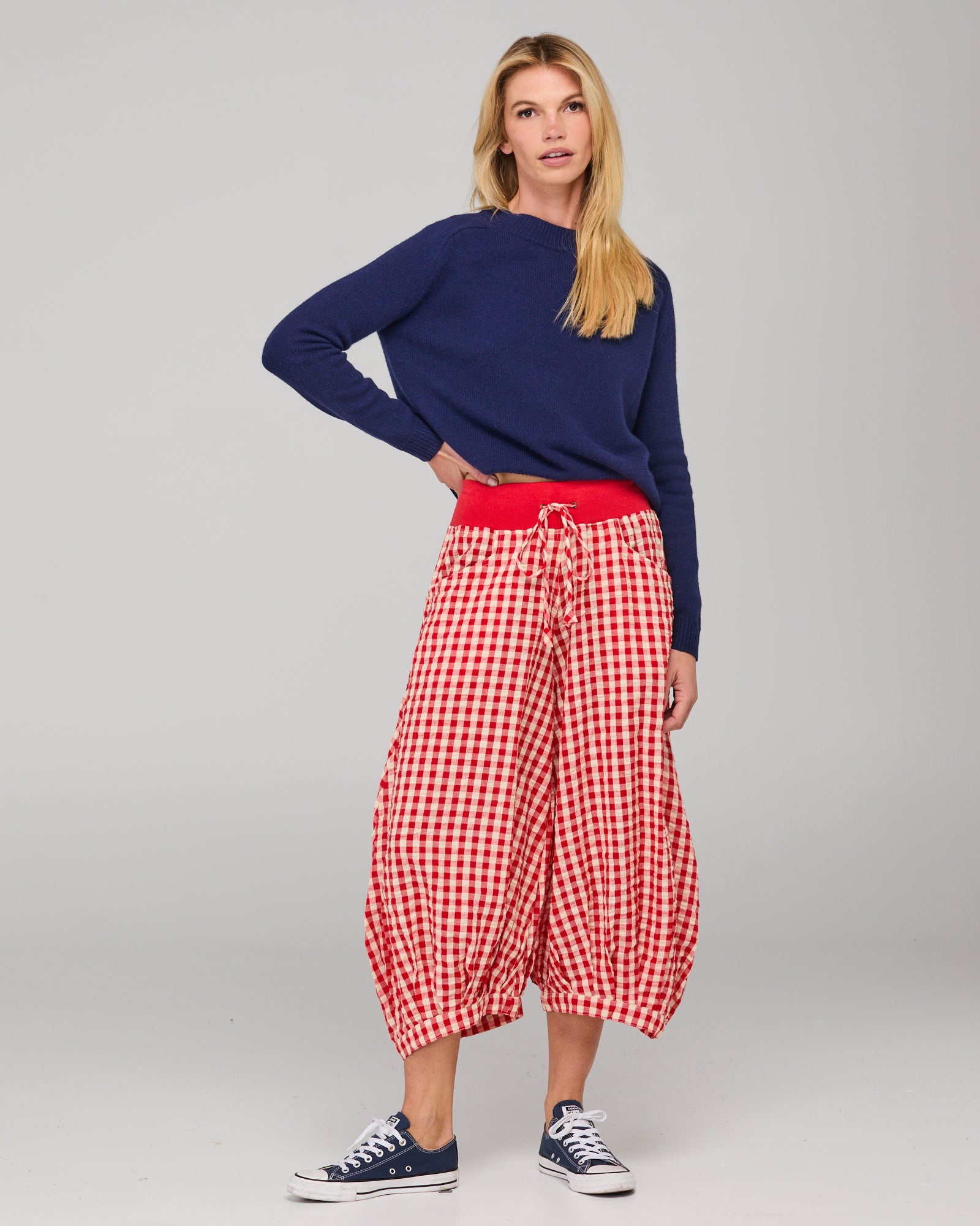 Guru Pant - Red Seersucker