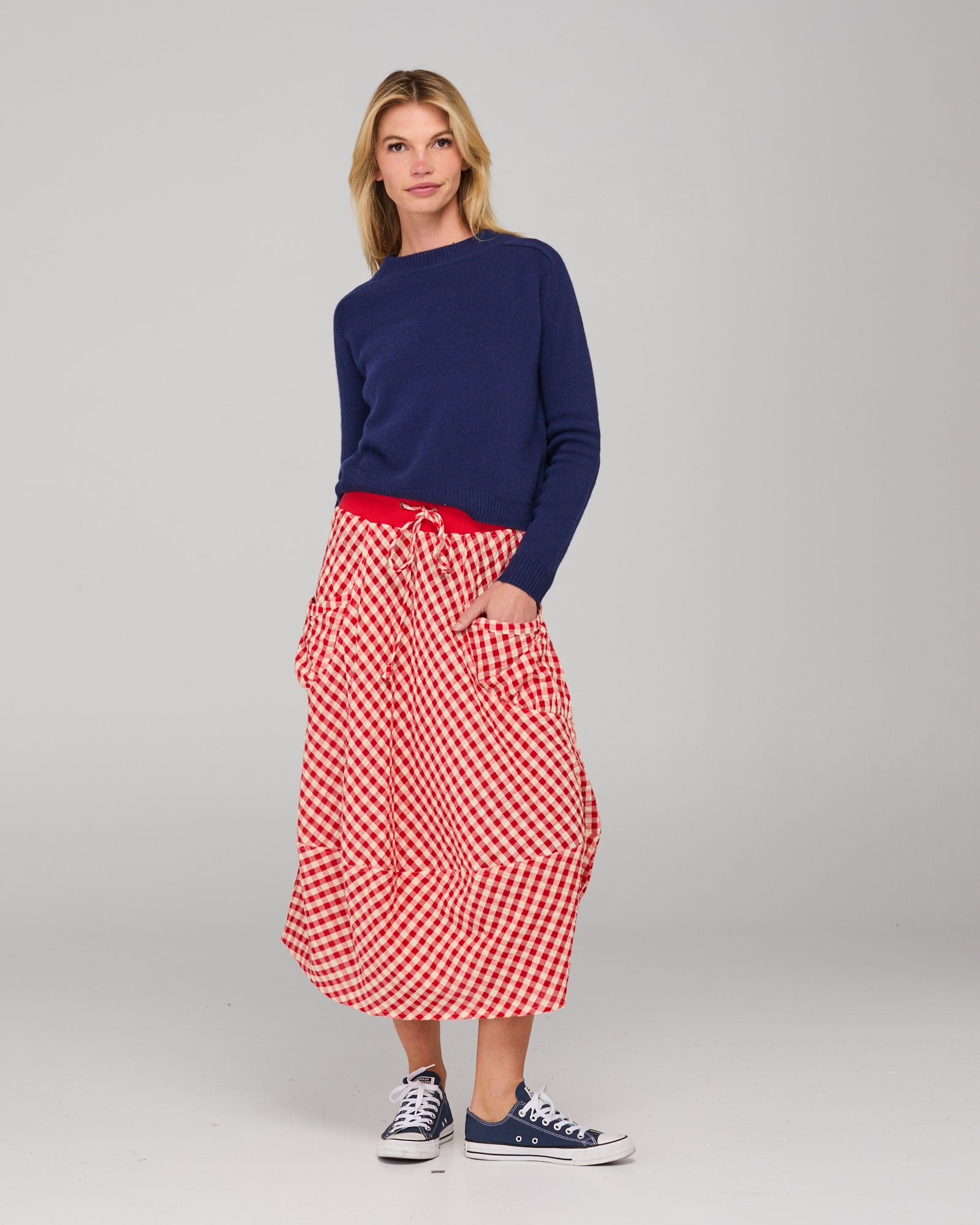 Guru Skirt - Red Seersucker