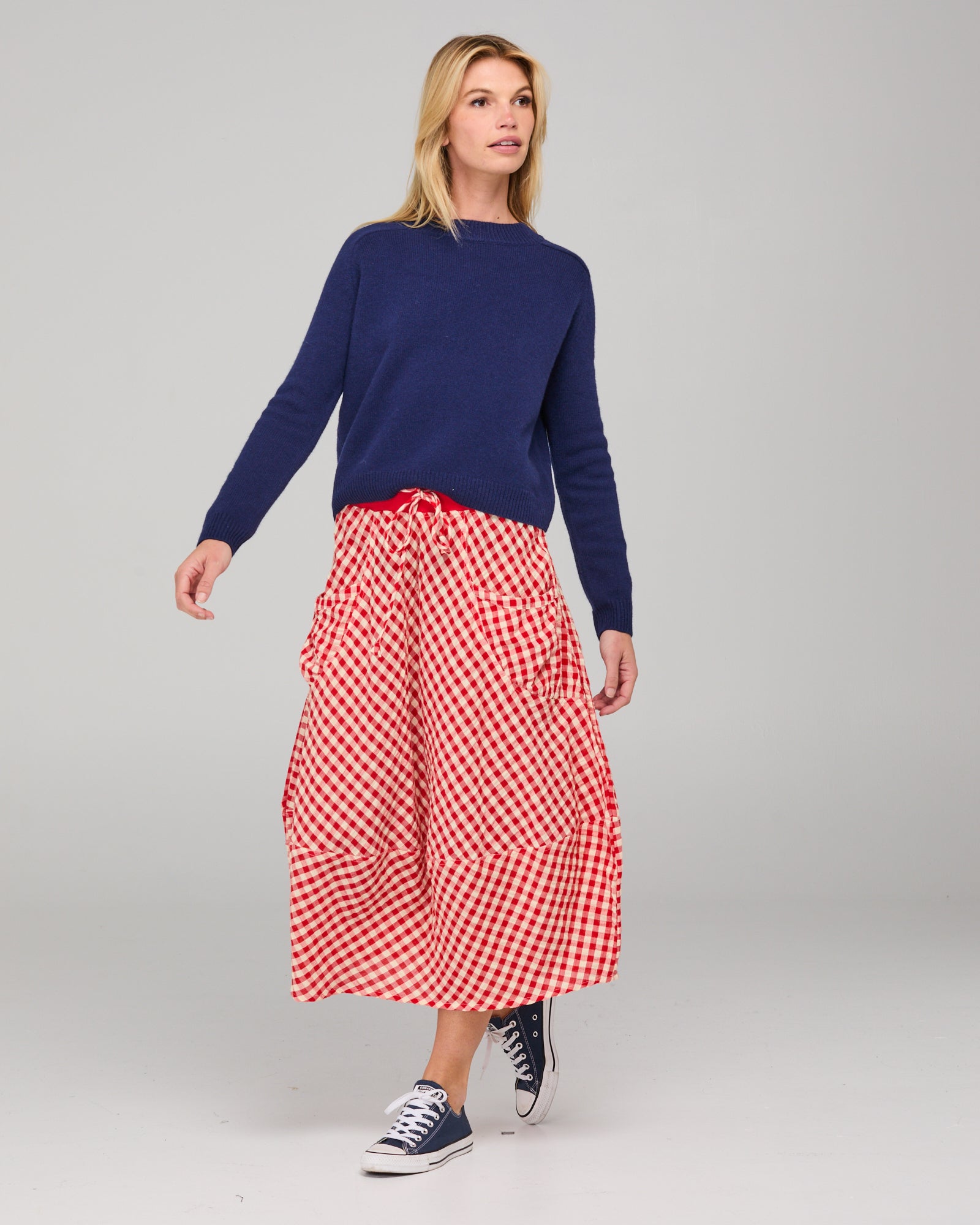 Guru Skirt - Red Seersucker