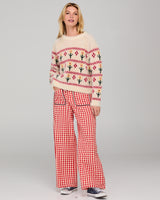 Fay Pant - Red Seersucker