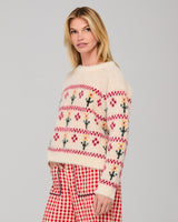 Flower Jumper - Cream Multi