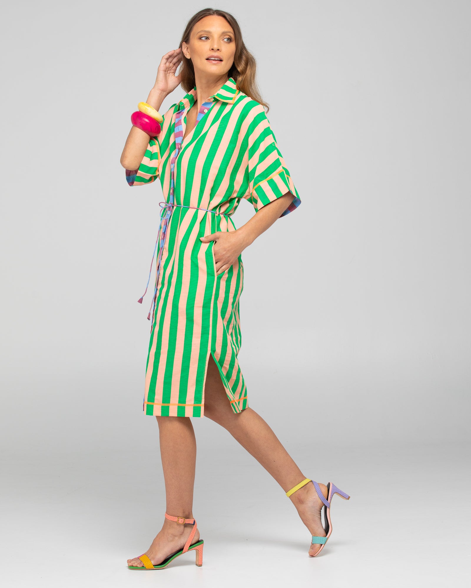 Maui Shirt Dress - Capri Peach
