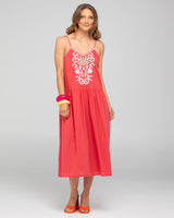 Ahana Dress - Washed Red