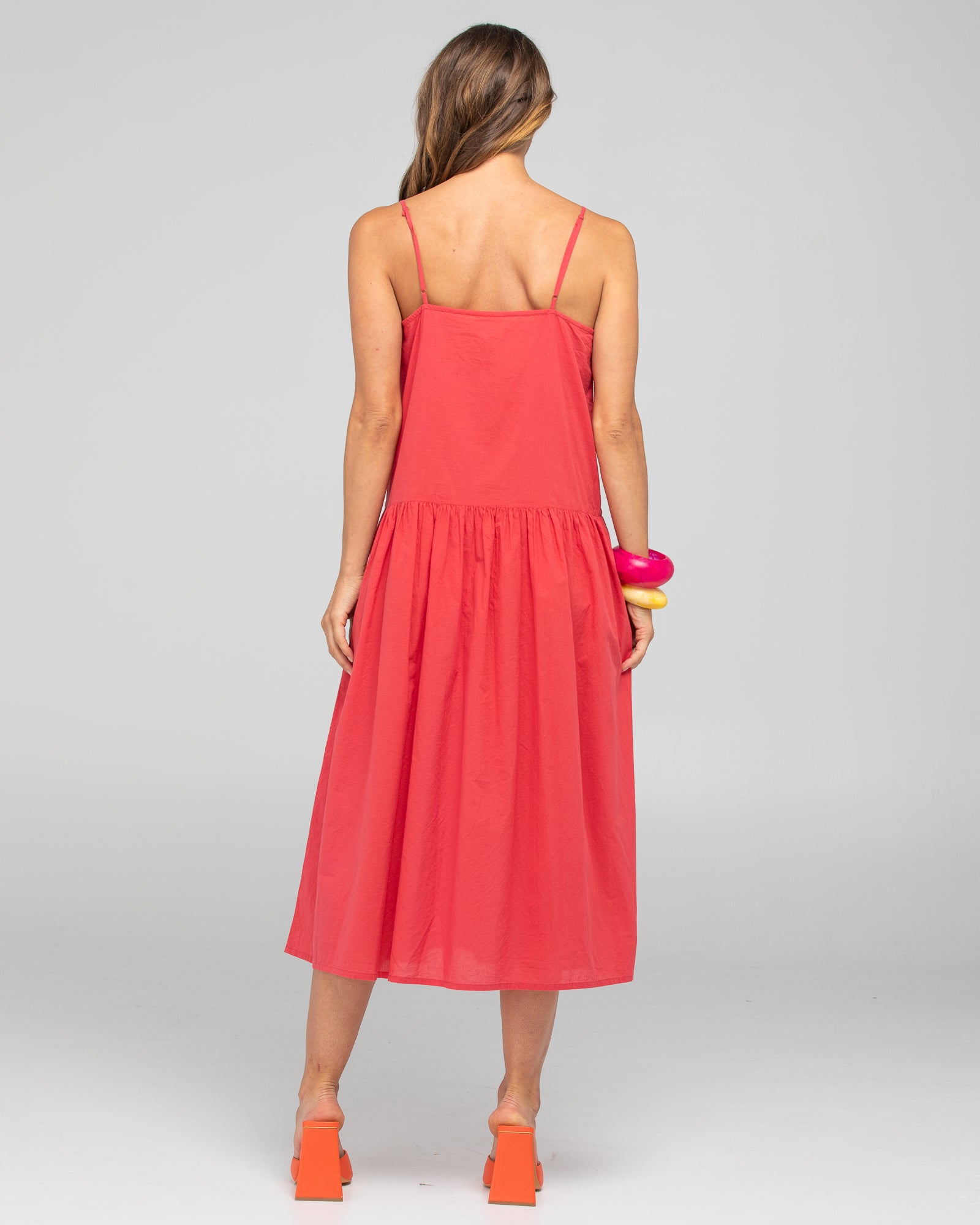 Ahana Dress - Washed Red