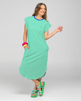Bellissimo Dress - Green Stripe