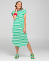 Bellissimo Dress - Green Stripe
