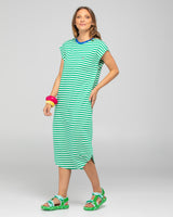 Bellissimo Dress - Green Stripe