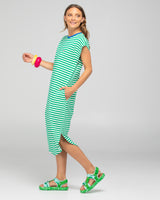 Bellissimo Dress - Green Stripe