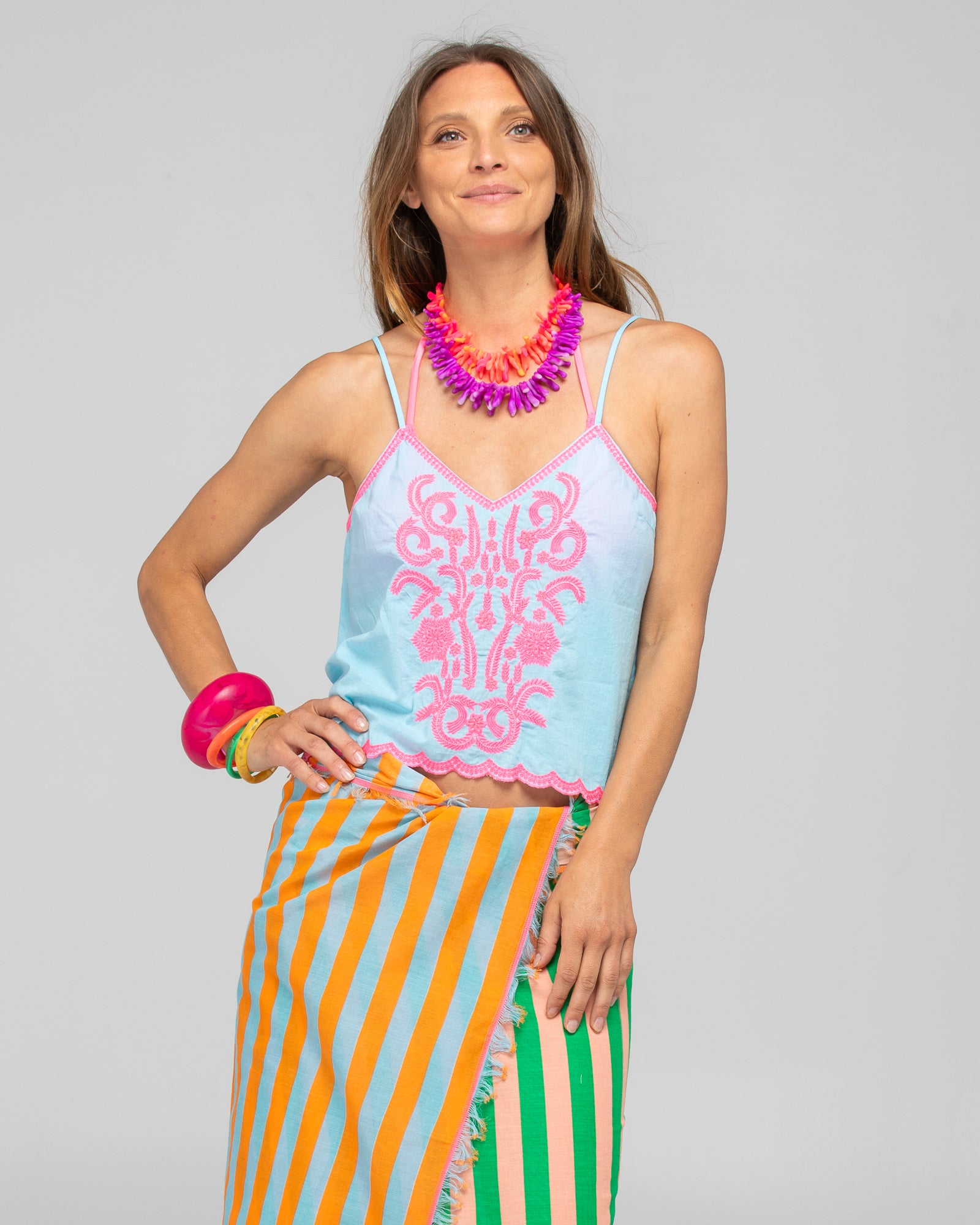 Ahana Singlet - Sky Blue