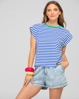 Bellissimo Tee - Blue Stripe