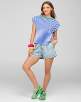 Bellissimo Tee - Blue Stripe