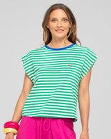 Bellissimo Tee - Green Stripe