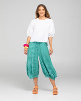 Guru Pant - Green Seersucker