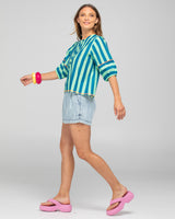 Ava Top - Capri Green