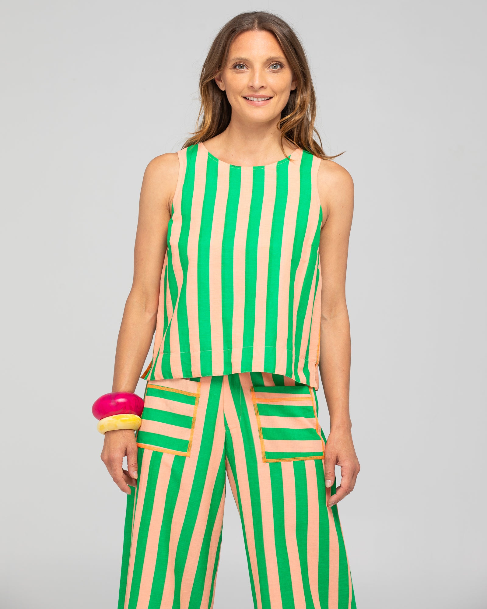 Hara Top Reversible - Capri Peach/Tangerine