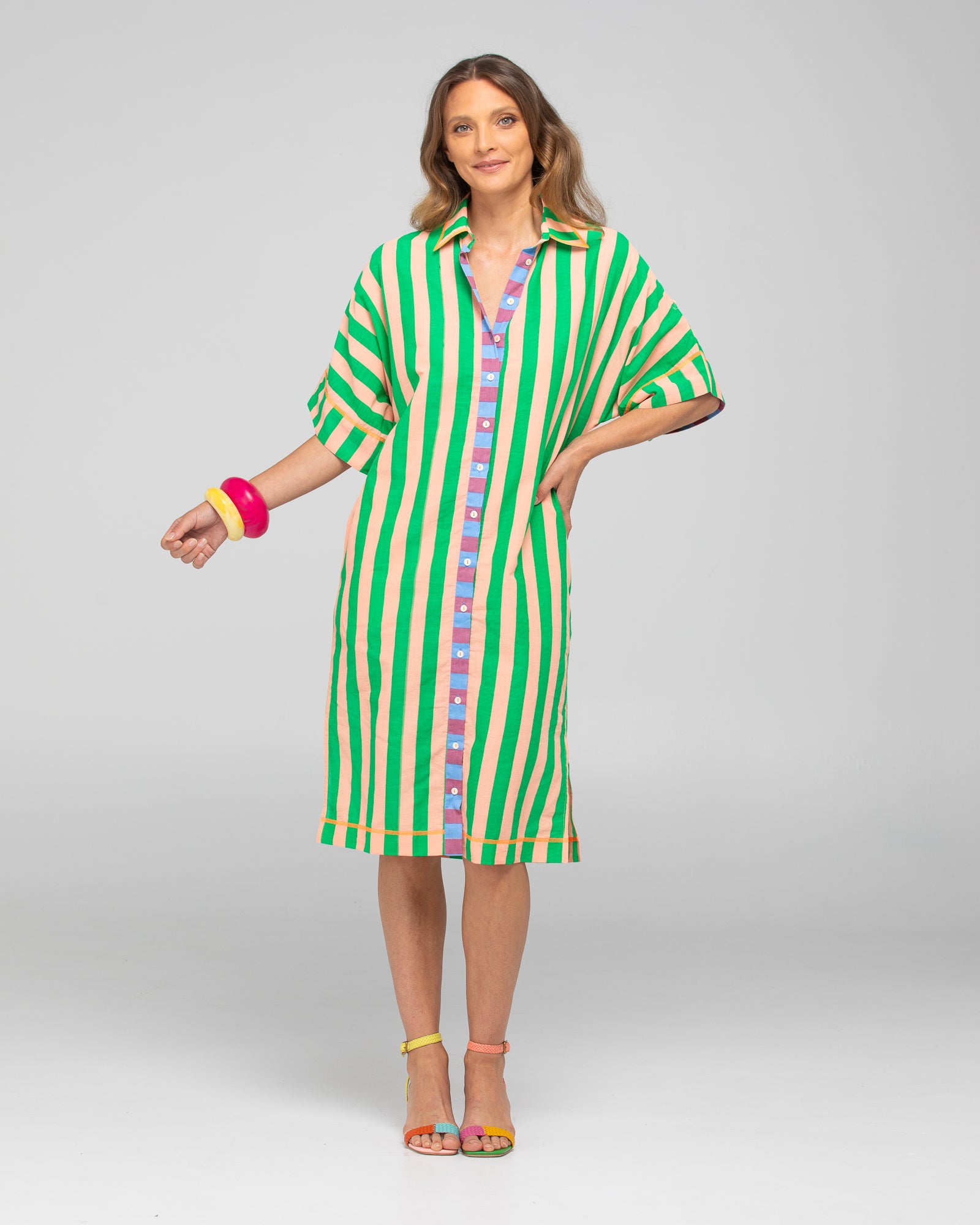 Maui Shirt Dress - Capri Peach