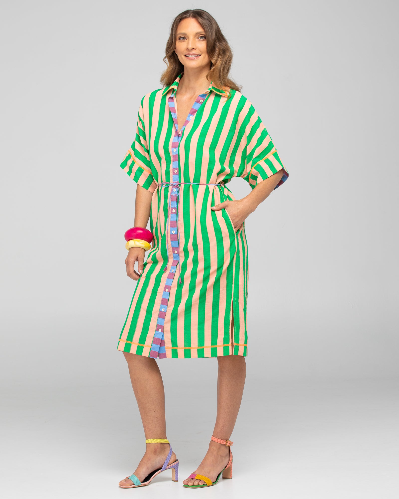 Maui Shirt Dress - Capri Peach