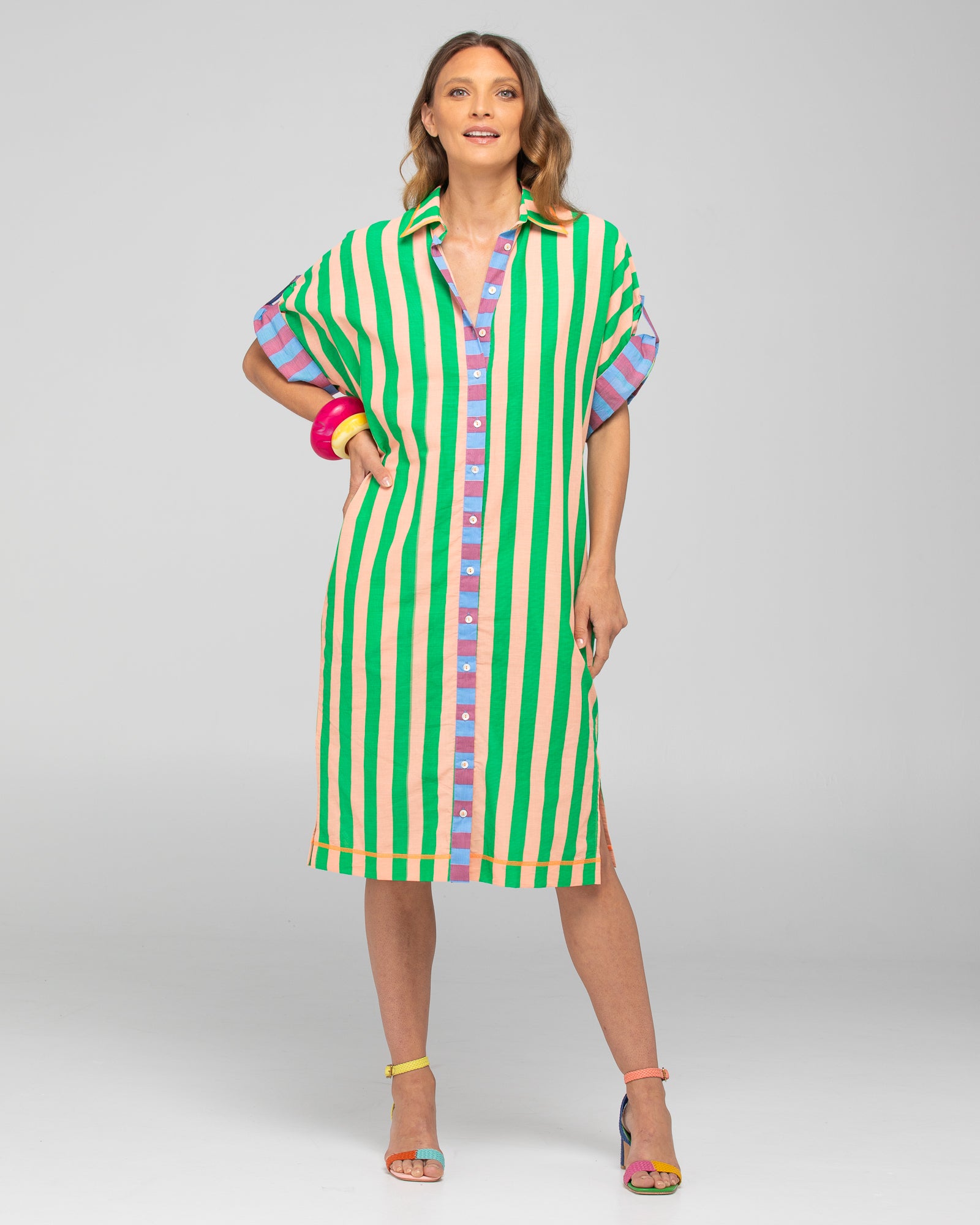 Maui Shirt Dress - Capri Peach