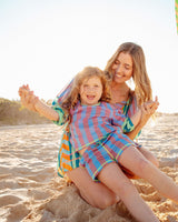 Kids Ava Top - Capri Blue