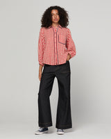 Mizuki Shirt Red - Red Seersucker