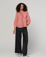 Mizuki Shirt Red - Red Seersucker