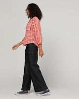 Mizuki Shirt Red - Red Seersucker