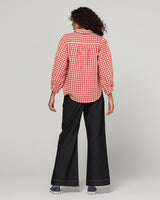 Mizuki Shirt Red - Red Seersucker