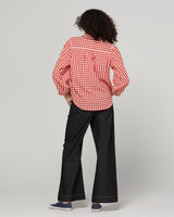 Mizuki Shirt Red - Red Seersucker