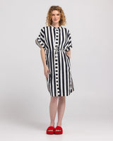 Shiro Shirt Dress - Mono Stripe