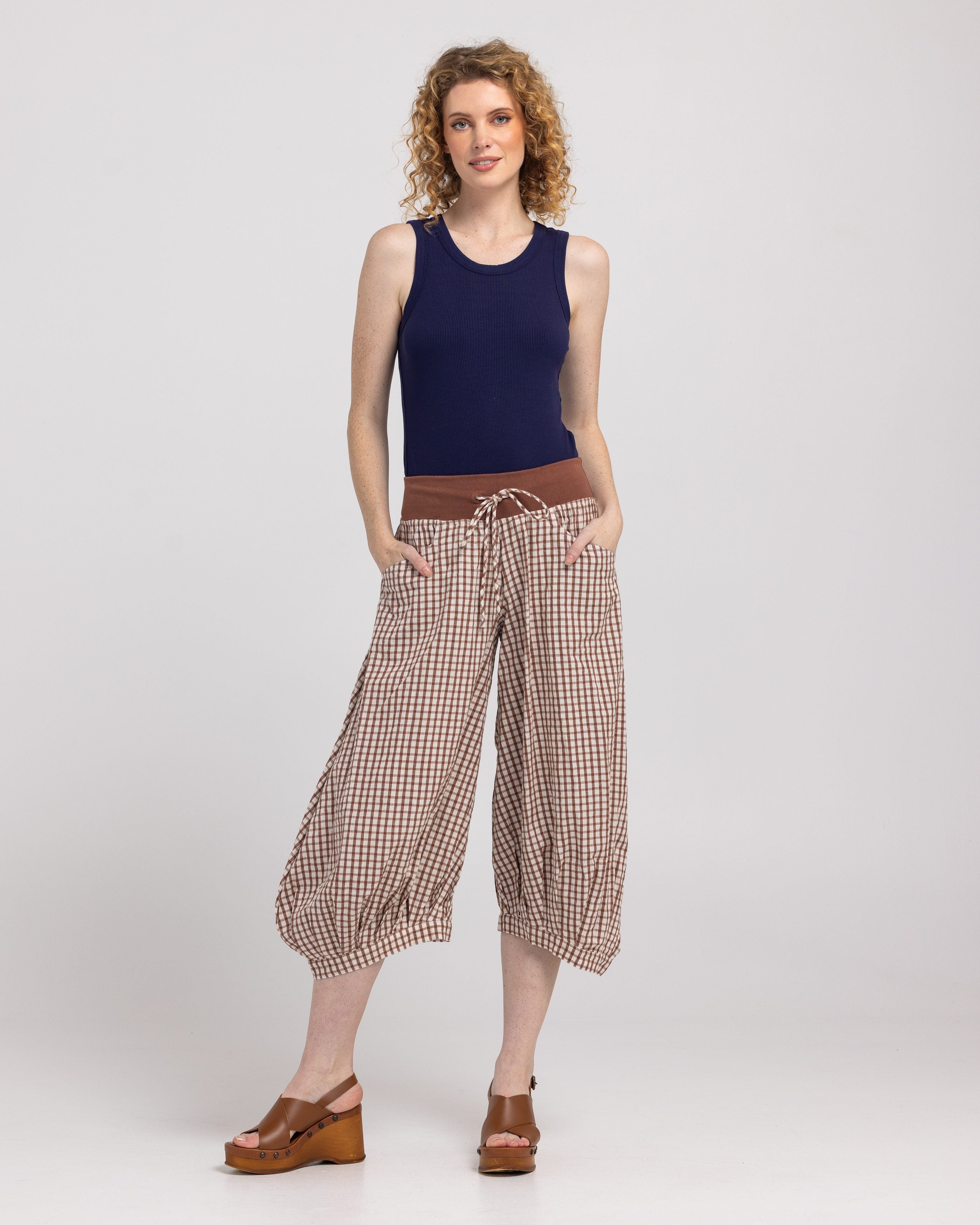 Guru Pant - Cocoa Gingham