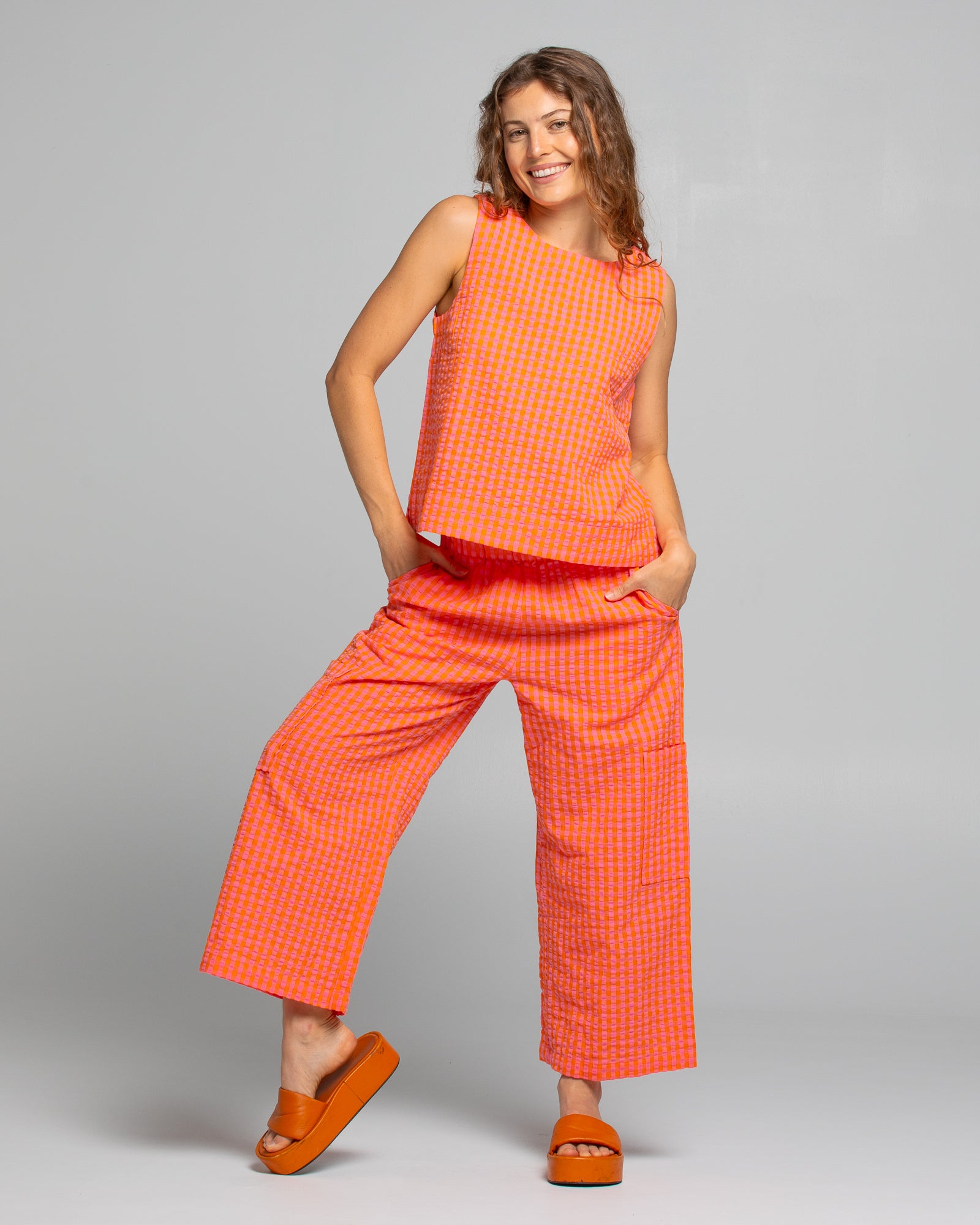 Mona Top - Fiore/Tangerine
