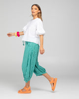 Guru Pant - Green Seersucker