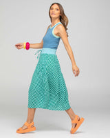 Guru Skirt - Green Seersucker