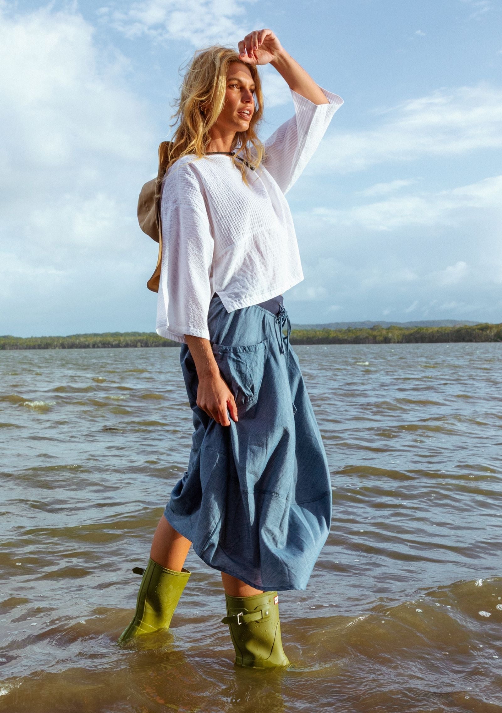 Dimple Top - White
