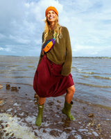 Cord Guru Skirt - Merlot